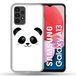 Beschermhoes Samsung Galaxy A13 Beschermhoes, Panda, Wit