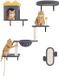 Unyqoos® Modulaire klimwand met kattenhuis en krabpalen voor actieve katten