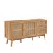 BAÏTA Dressoir INES eikenlook en rotanriet L 150 cm