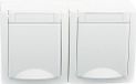Panasonic Viko buitenstopcontact - 2-voudig - horizontaal - wit