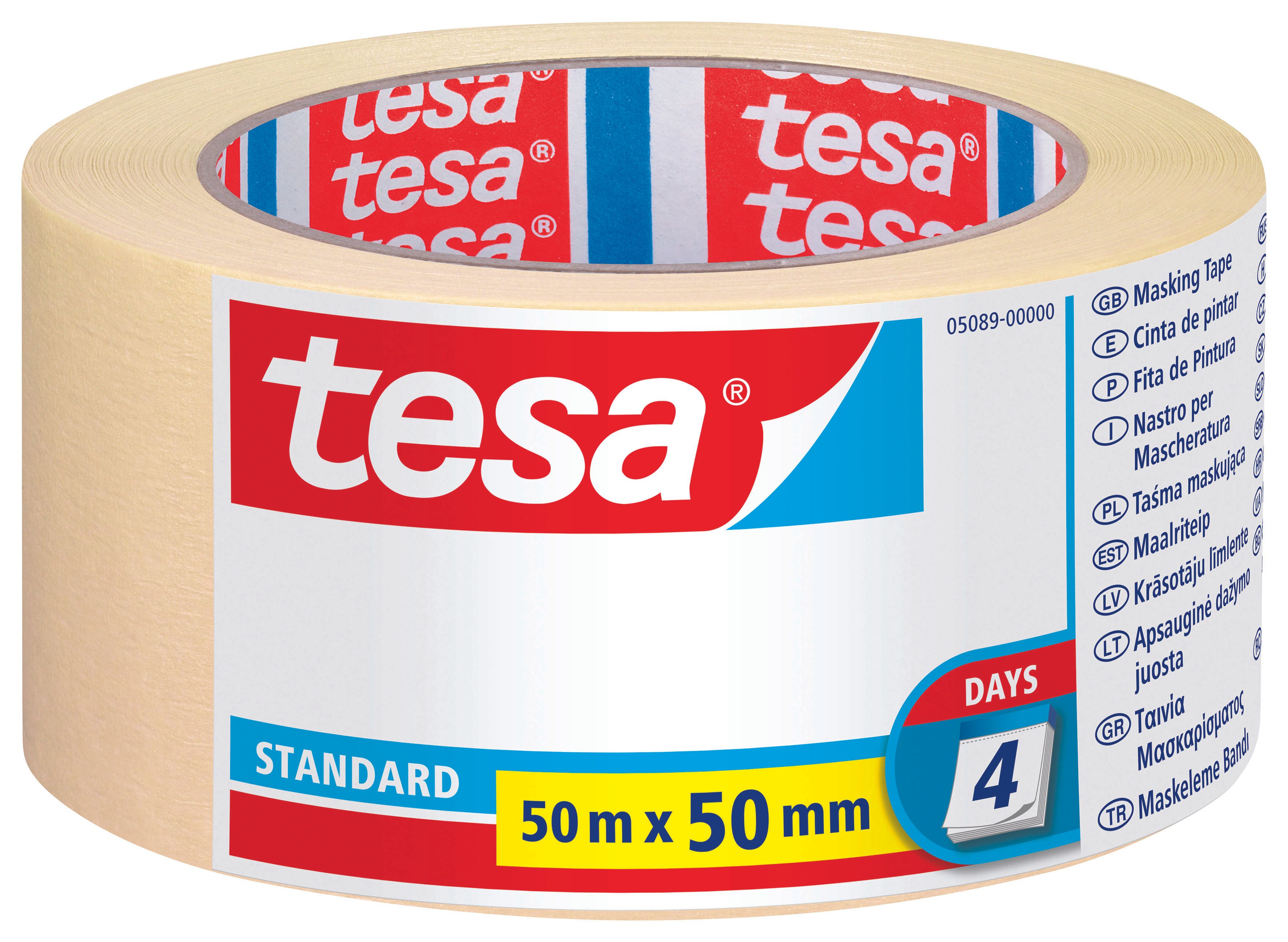 tesa UK Nastro in carta adesivo 50 mm x 50 m - Beige