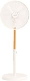 Create AIR STAND WOOD - Retro staande ventilator - 50W - Wit & Natuurlijk Hout