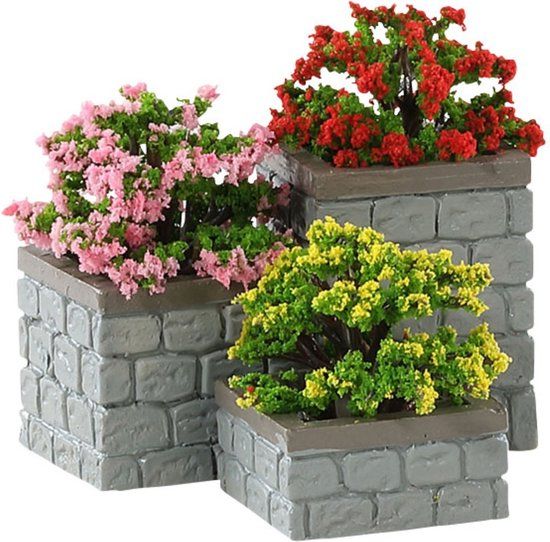 Lemax - Flower Bed Boxes - Set Of 3 - Kersthuisjes & Kerstdorpen