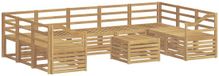vidaXL Ensemble de canapés d'extérieur 10 pièces blanc acacia massif