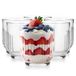 Glasmark KROSNO 1992 Set Van 6 Ijsbekers Van Transparant Glas Ijsglazen Dessertglazen Gestriad 290 ml