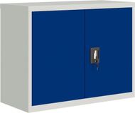 vidaXL Archiefkast 90x40x70 cm staal lichtgrijs en blauw