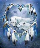 Diamond Painting Set Wolven 33 x 44 cm