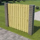 VidaXL Paal 2 st 20 x 20 x 190 cm metaal zilver