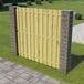 VidaXL Paal 2 st 20 x 20 x 190 cm metaal zilver