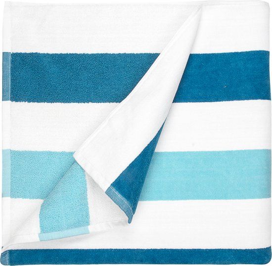 The One Towelling Strandlaken Stripe - 90 x 190 cm - Petrol/Mint