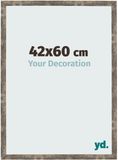 Your Decoration Cadre photo 42x60 cm MDF Bleu Or Chiné Bologna