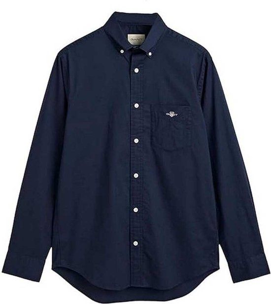Gant Reg Poplin Shirt Met Korte Mouwen Blauw L Man