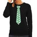 Bellatio Decorations Stropdas Kersttrui/Kerst Sweater Mistletoe - Zwart - Dames XS