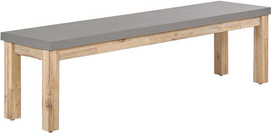 Beliani OSTUNI - Tuinbank - Grijs - Vezelcement - 3 Zits - Beton