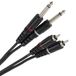 Plugger Stralingskabel RCA mannelijk/mono jack 3m zwart