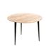 HAKU Bijzettafel acacia, zwart, Massief hout, metaal - Maat: H 46 cm x Ø 65 cm, Stijl: Modern