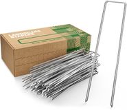 GardenGloss® Grondankers/Haringen Anti-Roest - 50 Stuks - Roestvrije & Verzinkte Grondankers Voor Bevestiging - 150mm25mmØ2.8mm - Grondpennen/Grondhaken Van Staal - Grondverankering/Grondbevestiging