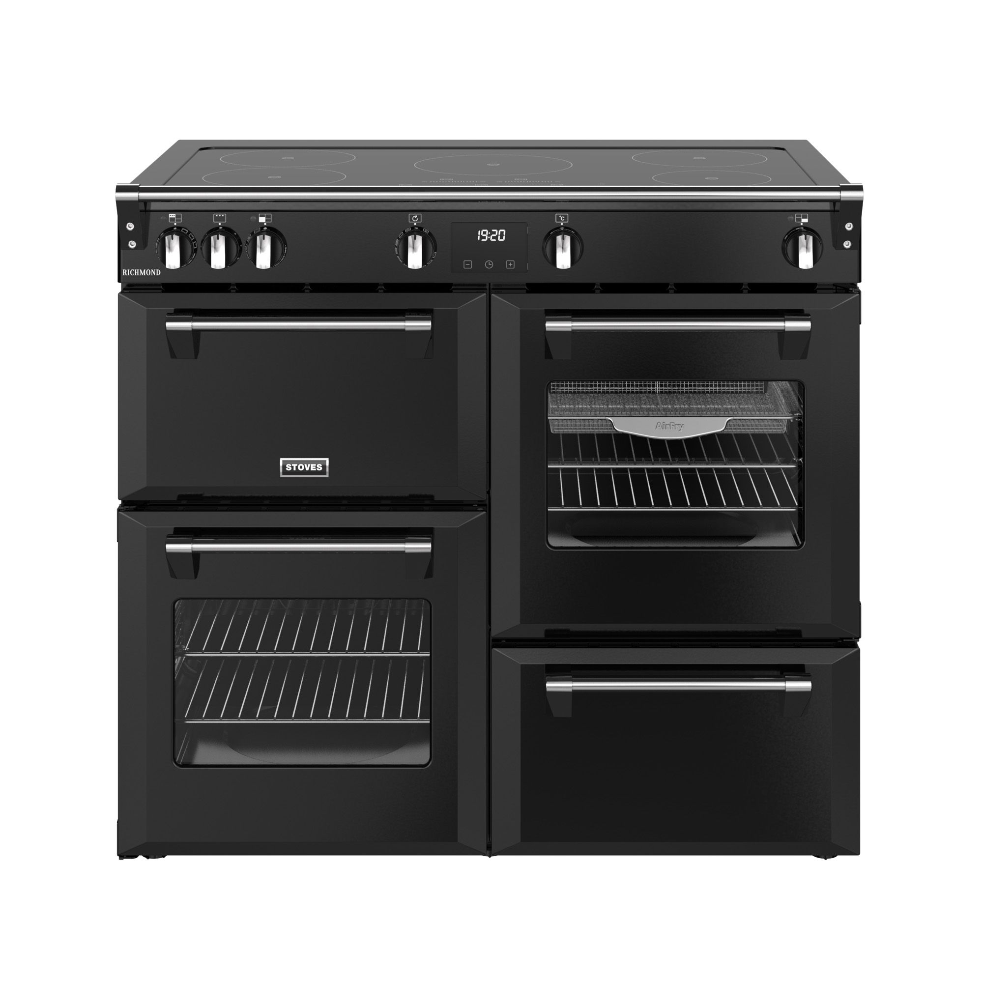 Stoves 444411859 Range Cooker - Electric Induction Hob - Black