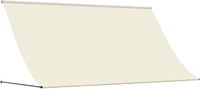 vidaXL - Luifel - uittrekbaar - 300x150 - cm - stof - en - staal - crèmekleurig