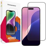 Accezz Screen Protector - Gehard Glas Full Cover voor Apple iPhone 16 Pro Max / 17 Pro Max