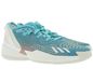 adidas Chaussures de basketball D.O.N. Issue 4, pointures 50 et plus, chaussures d'intérieur éco-responsables style Donovan Mitchell avec semelle rebondissante, HR0718 Turquoise/Blanc/Bleu