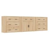 vidaXL Dressoir Sonoma Eiken Houtvezel 240 cm