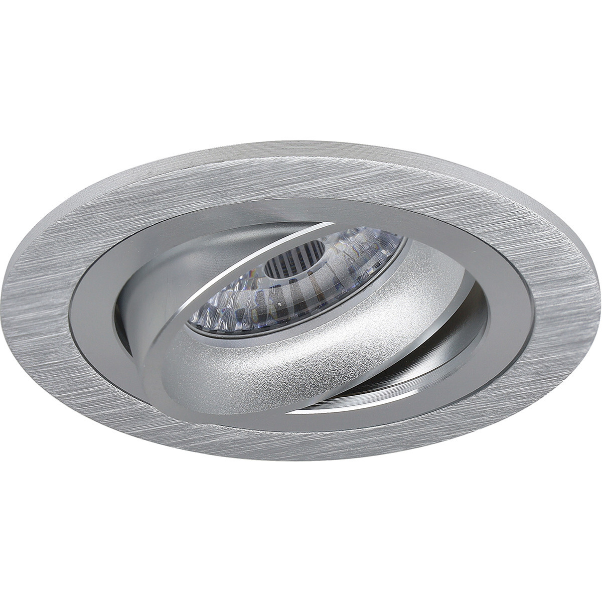 BES LED Spot Armatuur GU10 - Pragmi Alpin Pro - Inbouw Rond - Mat Zilver - Aluminium - Kantelbaar - Ã˜92mm