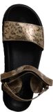 Super Mode He Valentine Joalice gouden slang plateau sandalen met klittenbandsluiting voor dames (maat 37)