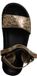 Super Mode He Valentine Joalice gouden slang plateau sandalen met klittenbandsluiting voor dames (maat 37)