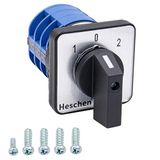 Heschen LW28-32/D303.3 Universele roterende nokkenschakelaar, 660 V/32 A, 3 standen, 3 fasen, 12 CE-klemmen