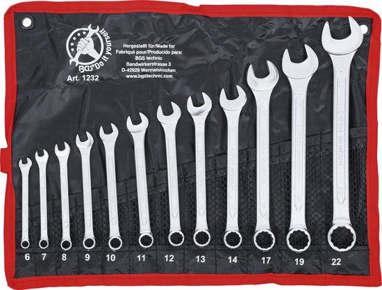 BGS Steekringsleutelset 6 - 22 mm 12 delig
