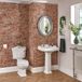 Hudson Reed Lavabo sur colonne et pack WC rétro - Ensemble toilette