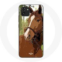 Maniacase Etui voor Samsung Galaxy A03 Quarter Horse bruin paardenrace