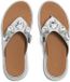 FitFlop F-Mode Ultra-Jewel Leather Toe-Post Sandals ZILVER - Maat 40