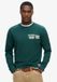Superdry Atheltic sweatshirt met print Heren Truien L Katoen Donkergroen