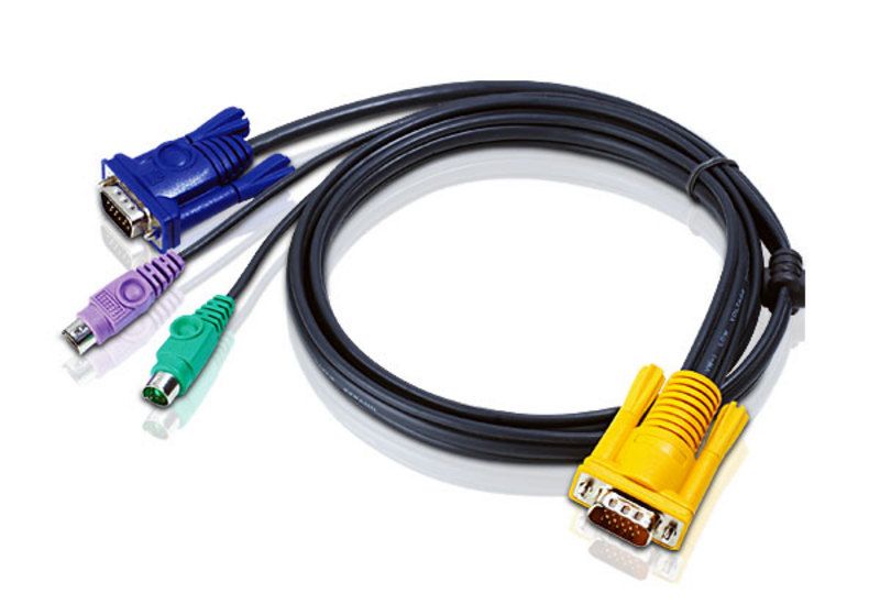 ATEN 2L-5202P KVM kabel 1.8 m Zwart