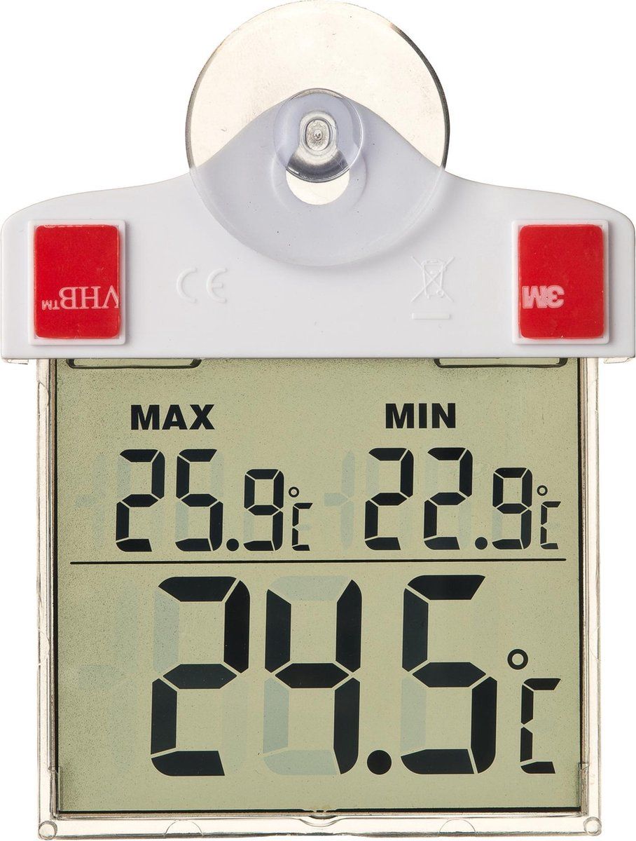 Nature Raamthermometer digitaal 13x10x3 cm 6080078