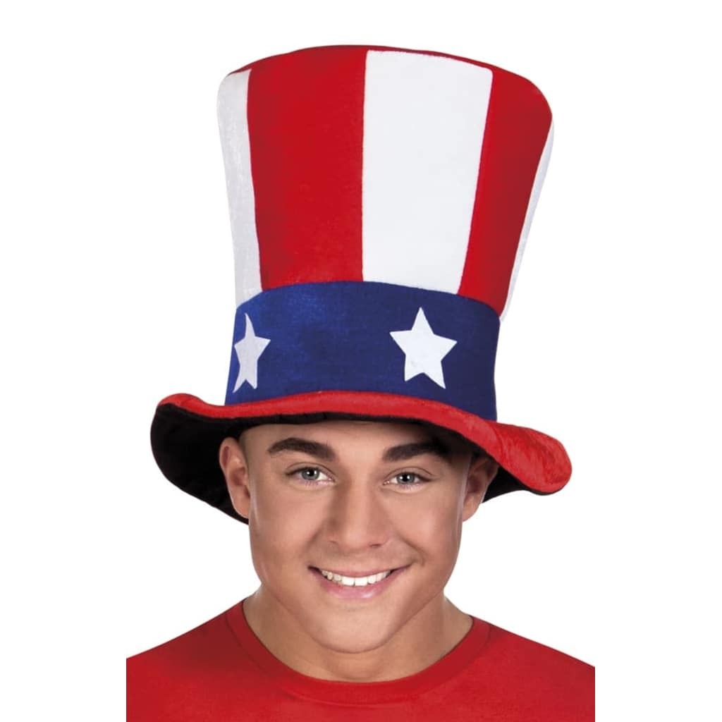 Boland hoed Uncle Sam unisex rood/blauw/wit one size