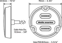 Hella Apelo A1 BL/W 15W Zwart Lentille Blanche Blister