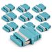 1aTTack.de 10x Fiber Optic Keystone Connectors OM3 SC Duplex Female naar SC Duplex Female Multimode Aqua