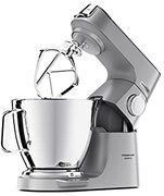 Kenwood Titanium Chef Baker XL keukenmachine met garde, kneedhaak, stokjes en kom, 6,7 l, KVL85.424SI, vermogen 1500 W, zilverkleurig