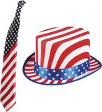 Boland USA/Amerika verkleed thema set - hoed en stropdas volwassenen