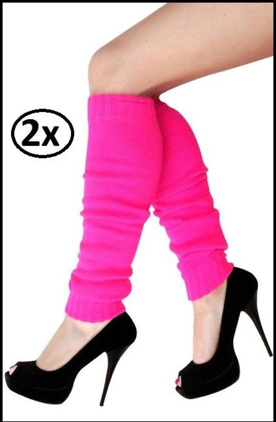 Themaparty 2x paar Beenwarmers pink - 7106588129539