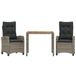 vidaXL 5-delige Tuinset met Kussens, Poly Rattan, Grijs