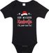 Bellatio Decorations kerst baby rompertje - Kadootje - zwart - Kerstdiner cadeau 56