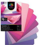 OfficeTree 100 Blatt Bastelpapier Rosa Töne - 7 Farben - Tonpapier A4 130g/m² zum Basteln