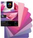 OfficeTree 100 feuilles papier de bricolage tons roses - 7 couleurs - papier cartonné A4 130g/m² pour le bricolage