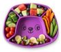 Playgro Stick & Snack Siliconen Zuignapbord - Paars - 3 Vakken