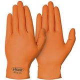 ViGOR nitril handschoenen V6436-XXL 90-pack | uitstekende grip, antislip, zelfs bij het werken met olie, vet, chemicaliën en vuil | touchscreen handschoenen | kleur: oranje, maat 11 (XXL)
