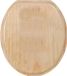 MSV Houten Toiletbril – WC-Bril van Grenenhout met Kunststof Scharnieren – Antislipnoppen – Beige/Bruin Dennenhout Decor – 42,5 x 36,5 cm